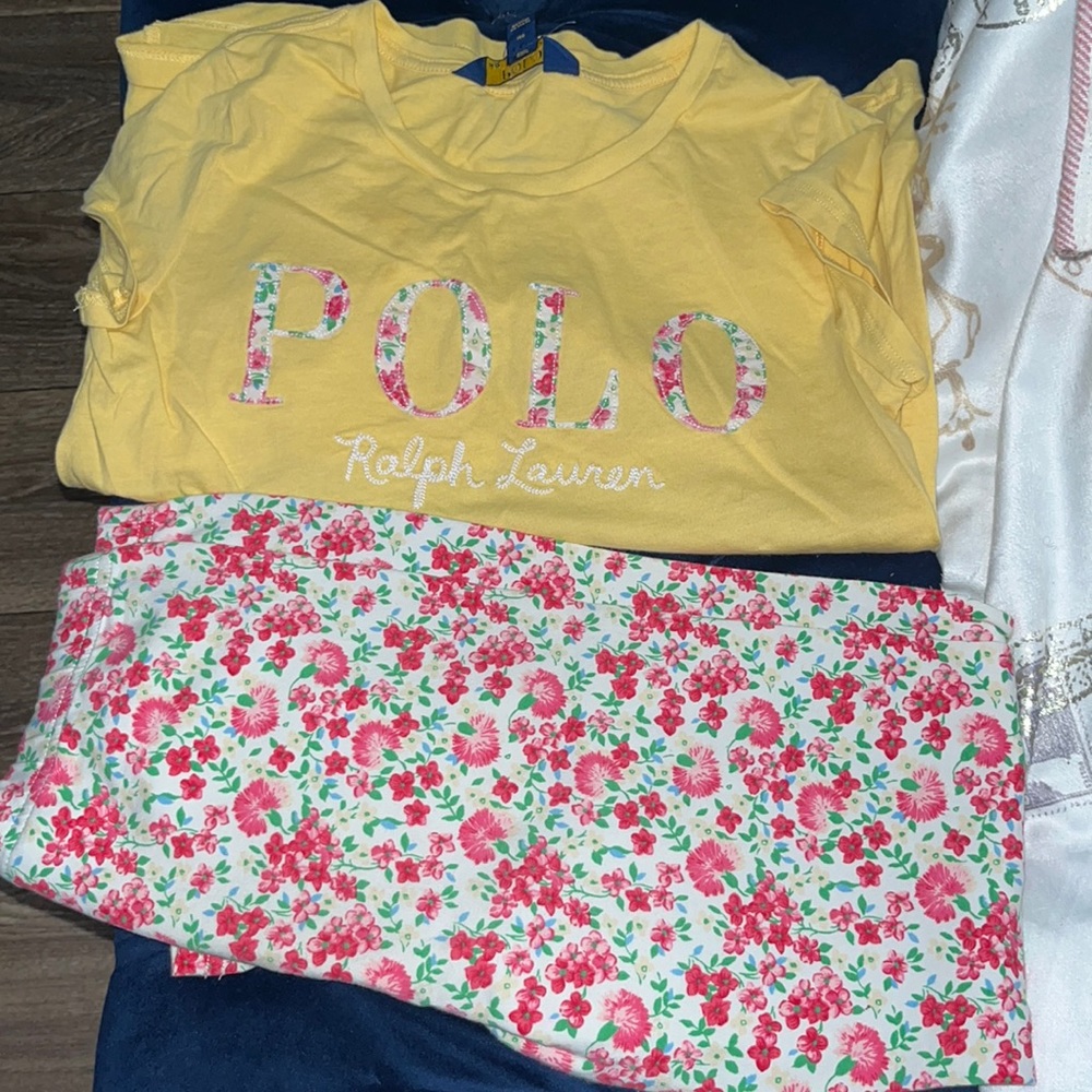 Girls polo t shirt and leggings